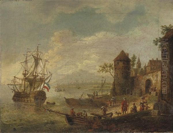A Coastal Landscape With A Sailing Vessel - view 1