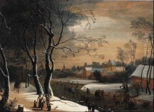 Paysage Avec Patineurs Paysage Avec Patineurs