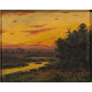 Landscape At Dusk by Thomas Bailey Griffin