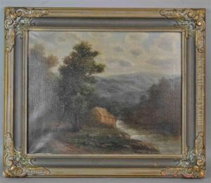 A Mountain Landscape With Stream by Thomas Bailey Griffin