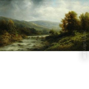 Landscape With Falls And Rapids, Cloudy Day by Thomas Bailey Griffin