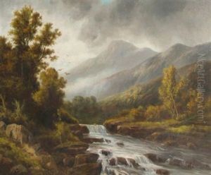 Mountain Landscape With Rushing Water Mountain Landscape With Rushing Water