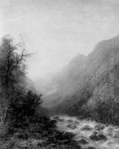 Hazy Morning/a Mountain Landscape by Thomas Bailey Griffin