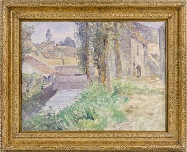 Town By A River, Possibly Giverny, France - view 1