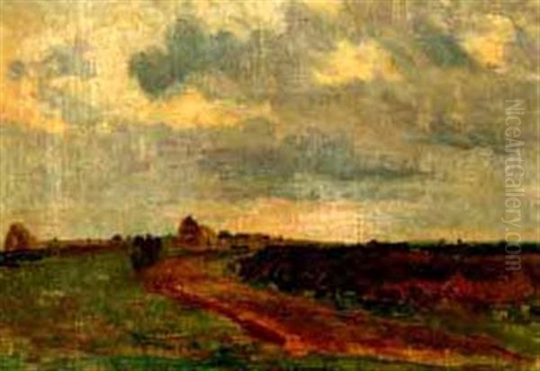 Study Of Landscape With Haystacks - view 1