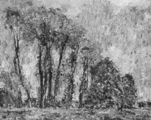 Poplar Trees In Autumn, Borgneuville, France by Walter Griffin