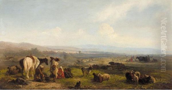 Travellers On The Caucasian Plain - view 1