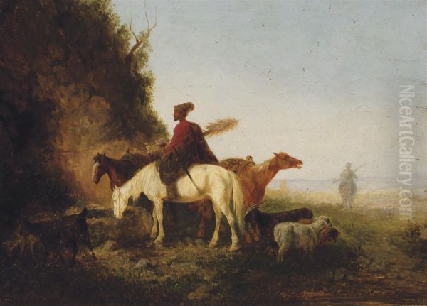 A Caucasian On Horseback - view 1