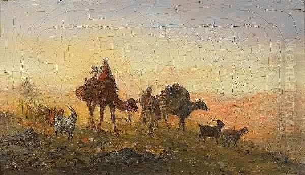 Caravan Scene In The Mountains - view 1