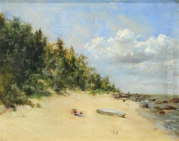 Beach Scene With Figure And Row Boat, 1926 - view 1