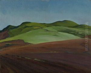 Rolling Farmland In A California Landscape by William Alexander Griffith
