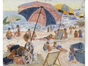 Bathers At Diver's Cove, Laguna Beach by William Alexander Griffith