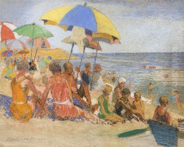 Sun Bathers, Likely Diver's Cove, Laguna Beach - view 1
