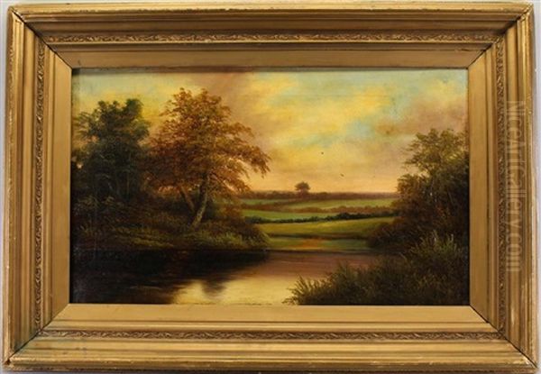 Painting Of A Landscape At Dusk - view 1