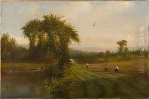 Haying Along The River