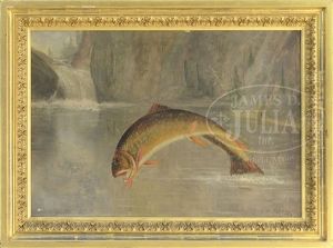 Leaping Brook Trout by Samuel W. Griggs