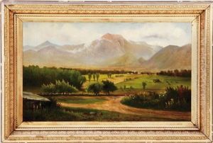 Mountainous Farming Scene, New Hampshire