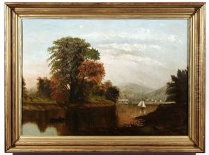 White Mountain Lake With Sailboat