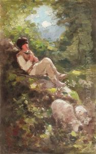 Cantecul Ciobanasului by Nicolae Grigorescu