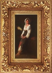Peasant Girl With Flax by Nicolae Grigorescu