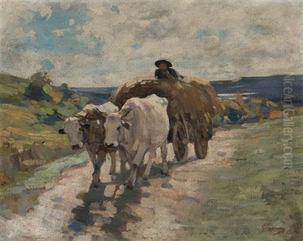 Haycart With Oxen - view 1