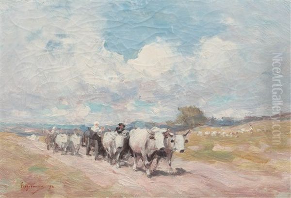 Convoy Of Carts At Noon - view 1