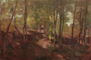 Young Peasent Girl In The Wood by Nicolae Grigorescu