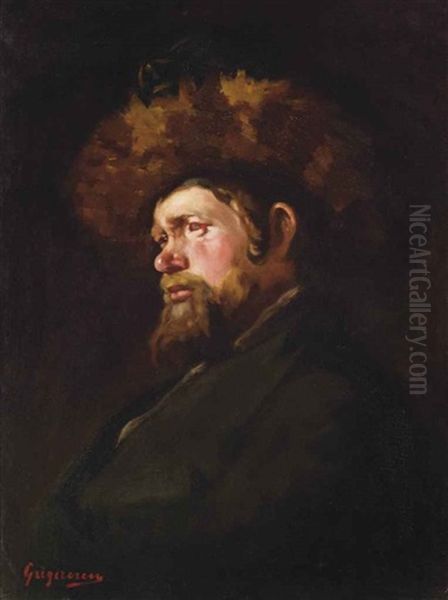 Portrait Of A Gentleman In A Fur Hat, Half-length - view 1