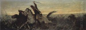 Reiterkampf Auf Weiter Ebene by Nicolae Grigorescu