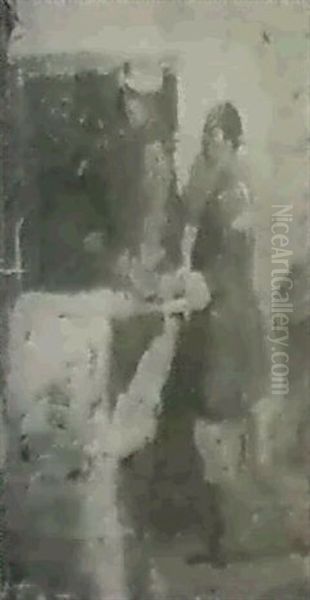 Two Women Conversing - view 1