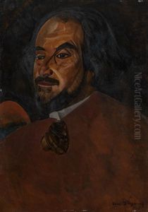 Portrait Of A Man, Said To Be The Actor Nikolai Aleksandrov