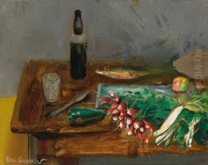 Still Life With Radishes by Boris Dmitrievich Grigoriev