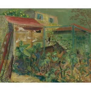 Farm Scene by Boris Dmitrievich Grigoriev