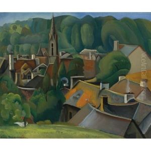 Pont-aven, Evening by Boris Dmitrievich Grigoriev