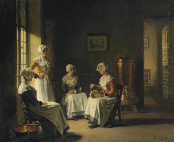 An Interior With Women Polishing Brass - view 1