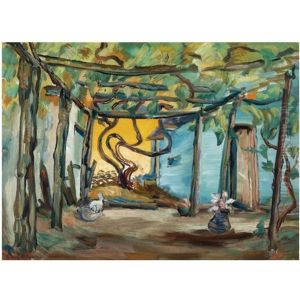 The Terrace Of Villa Borisella, Cagnes Sur Mer by Boris Dmitrievich Grigoriev