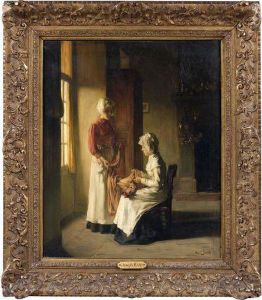 Deux Couturieres Dans Un Interieur