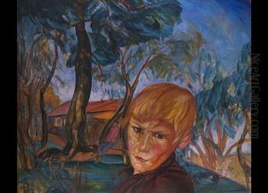 Jungenportrait by Boris Dmitrievich Grigoriev