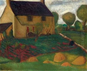 A Farmhouse In Brittany by Boris Dmitrievich Grigoriev