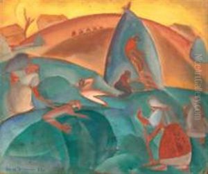 Le Visage De La Russie, Les Moissons by Boris Dmitrievich Grigoriev