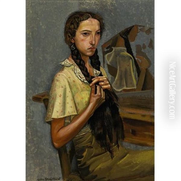 Portrait Of A Girl At The Mirror - view 1