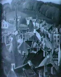Summer Evening View Of A French Town by Boris Dmitrievich Grigoriev