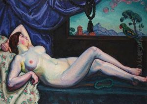 Nu A L'oiseau by Roger-Maurice Grillon