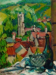 A French Town Seen From A Window