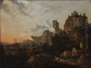 Mountain Landscape At Sunset
