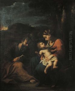 Fuga In Egitto by Giovanni Francesco Grimaldi