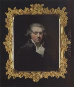 Self-portrait Of Sir Joshua Reynolds, Wearing Slate-grey Coat, White Waistcoat, Cravat And Spectacles, His Left Arm Outstretched by William Grimaldi