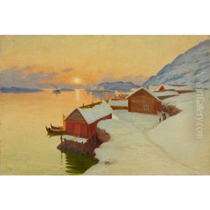 Winter Landscape by Johannes Martin Grimelund