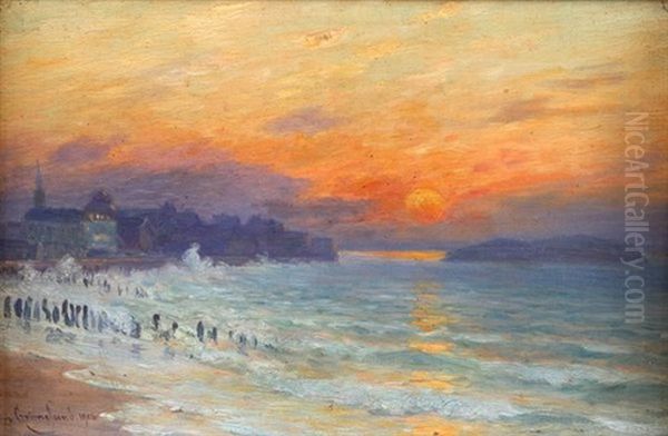 Bord De Mer Et Port Sous La Neige (2 Works) - view 1