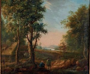 Mendiant Et Gentilhomme Aux Abords D'une Chaumiere